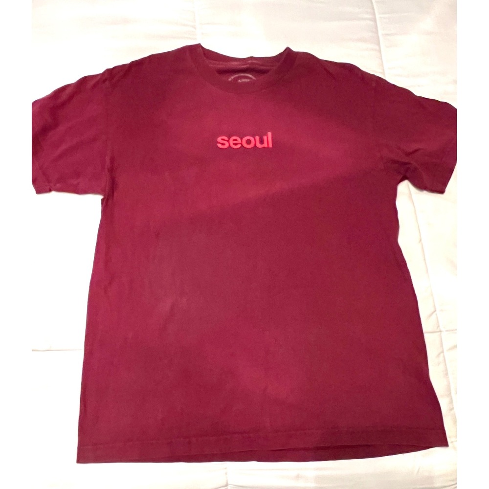 Anti Social Social Club Seoul Burgundy Y2K Streetwear Skate 100% Cotton Tee-L